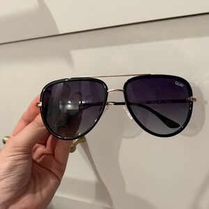 Quay Australia Black Aviator Sunglasses